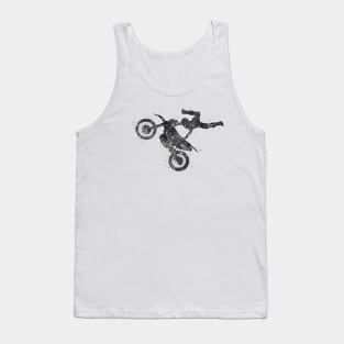 Motocross freestyle black and white Tank Top